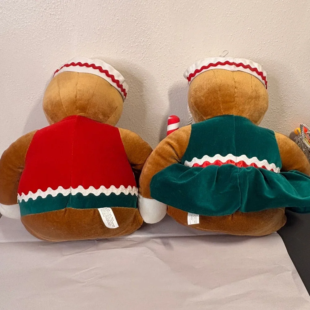 Unbranded Gingerbread Plush Set Unisex OS Brown Excellent Vintage 1990s Holiday